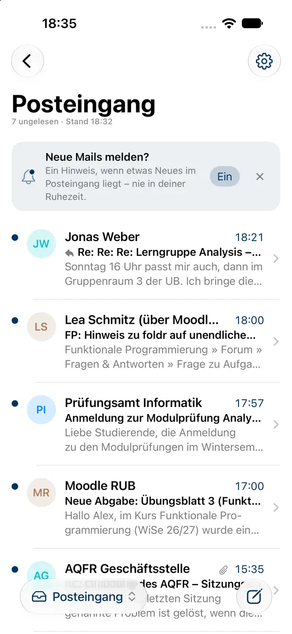 Mail: Posteingang